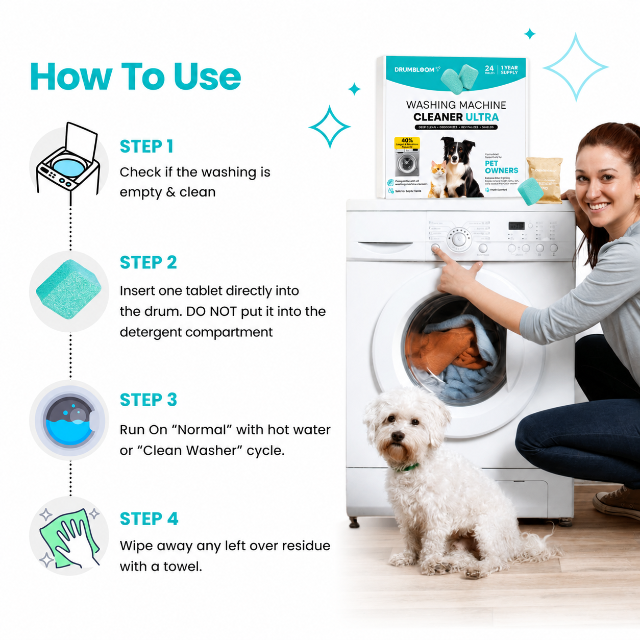 DrumBloom Washing Machine Cleaner