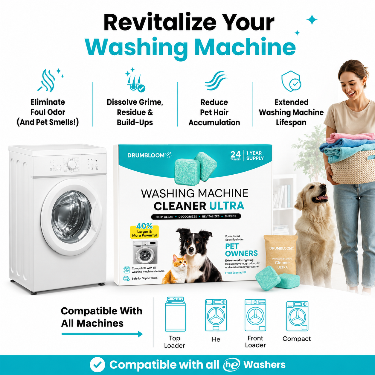 DrumBloom Washing Machine Cleaner